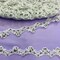 1 Yard Beaded Lace Trim on Organza 1″ Wide Embroidered Polyester for Bridal, Veils & Dress Accents